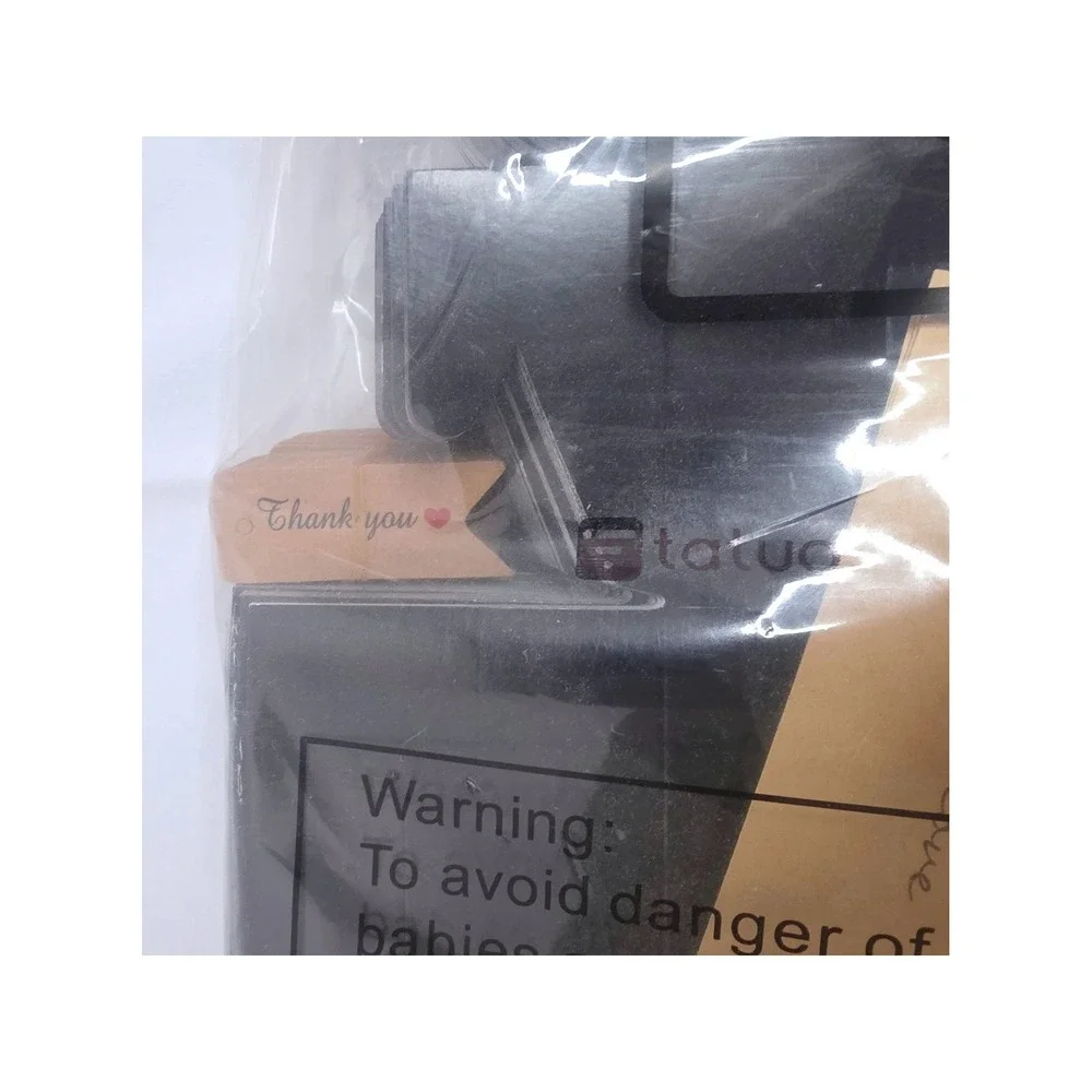 Tatuo 150 Pcs Bakery Packaging Set Black Gift Boxes Twine Stickers Tags 4x4